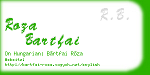 roza bartfai business card